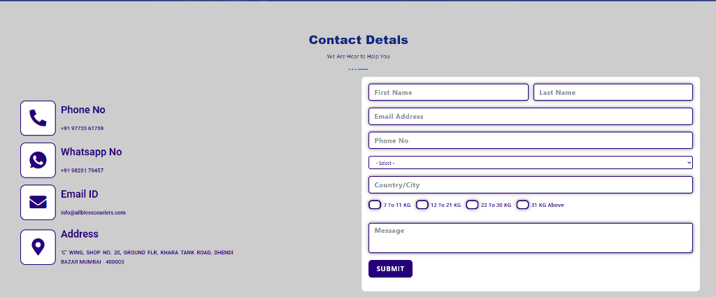 Contact Page